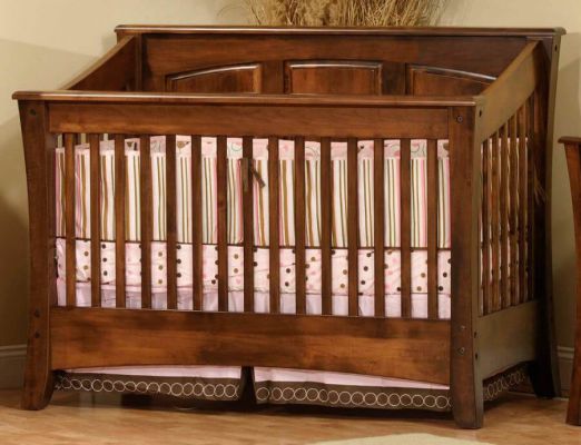 rosewood solid wood crib - countryside amish furniture