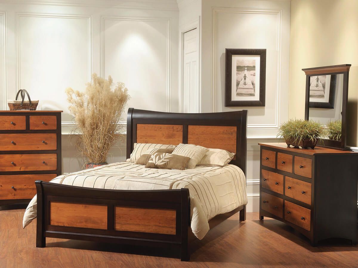2 tone distressed amish bedroom furniture
