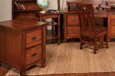 Amish Oak and Cherry Home Office Solid Wood Home Office Made in USA  Georgetown-HO