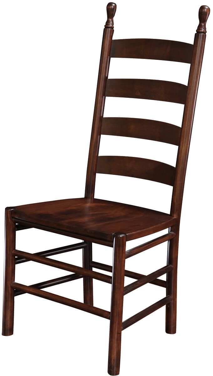A Shaker style ladder back chair