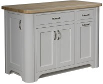 Dropship Solid Wood Rustic 3-piece 45 Stationary Kitchen Island