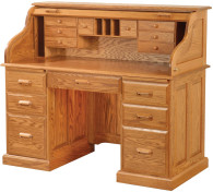 Sebattus Amish Rolltop Desk: Amish-Made & Wood