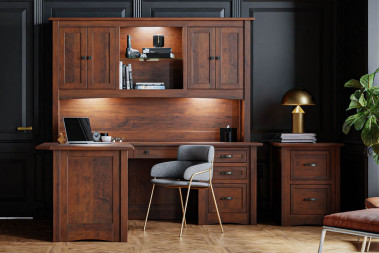 Home office desk with hardwood timber pa