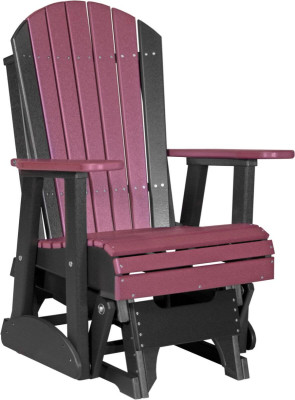 GLIDER STRAIGHTBACK CHAIR - Red Cedar Amish Outdoor Armchair